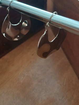 Dangling earrings like new, silver