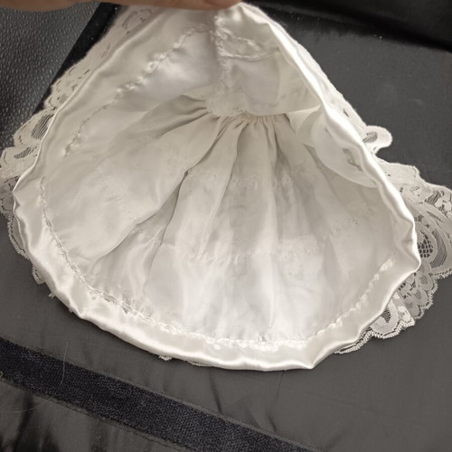 White wedding dress for fashion dolls, vintage style