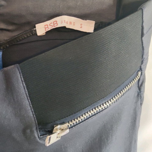 BSB fitted pants used, black, leatherette, size S