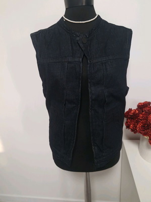 Zara τζιν γιλέκο σε σκούρο μπλε, μέγεθος S