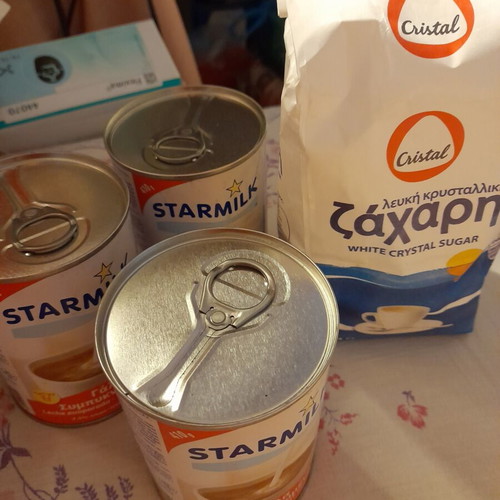 Evaporated Milk and Sugar Pack New, 3 Cans and 1 Sugar