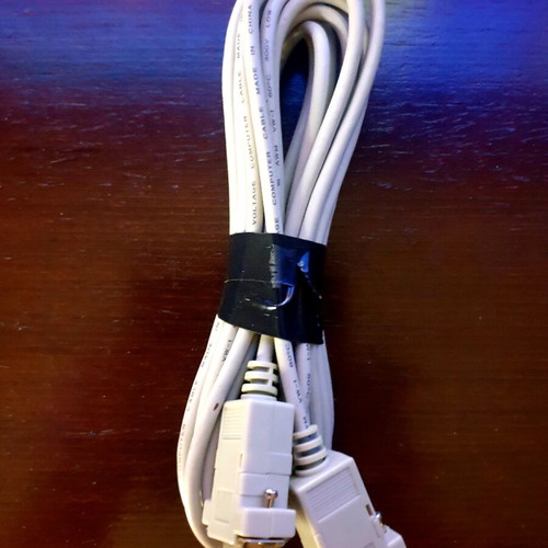 RS-232 serial cable, like new, 5 meters female to female