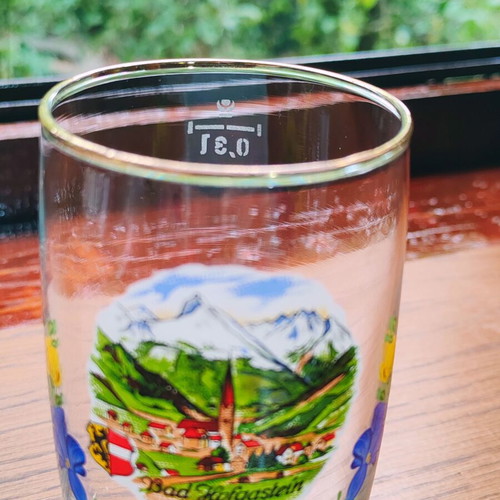 Bad Hofgastein Salzburg vintage Austrian beer glass 300 ml