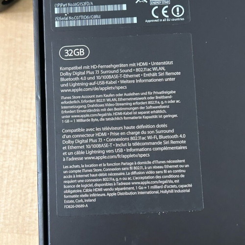 Apple TV 3rd Generation 32 GB used