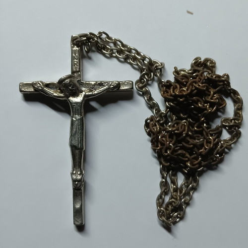 Metal necklace cross like new from Jerusalem