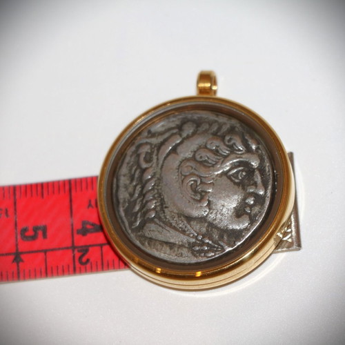 Ancient Coin Pyrrhus King of Epirus Silver Plated Pendant New