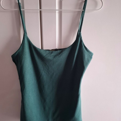 Ysatis top dark green used, size M