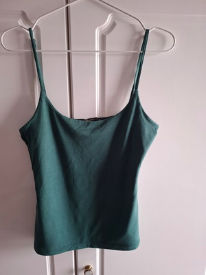 Ysatis top dark green used, size M