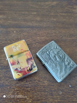 Set of 2 lighters used, metal