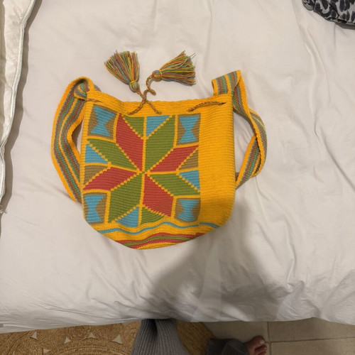Wayuu Colombian handmade bag used, crossbody