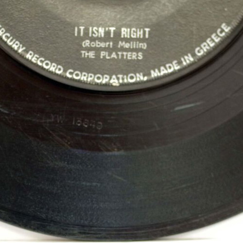 The Platters Only You (And You Aline) & It Isn't Right 7'' vinyl used, pop