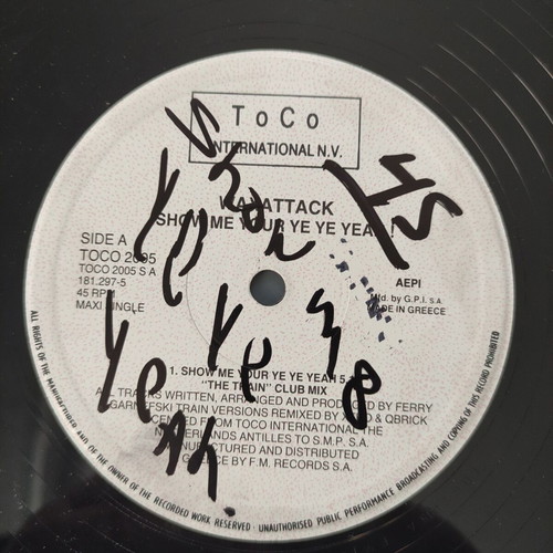 Waxattack Show Me Your Ye Ye Yeah 12'' vinyl maxi single used