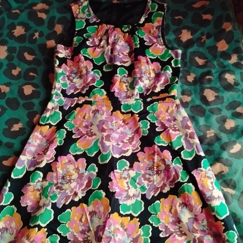 Oasis floral dress XL 100% cotton, new, lined