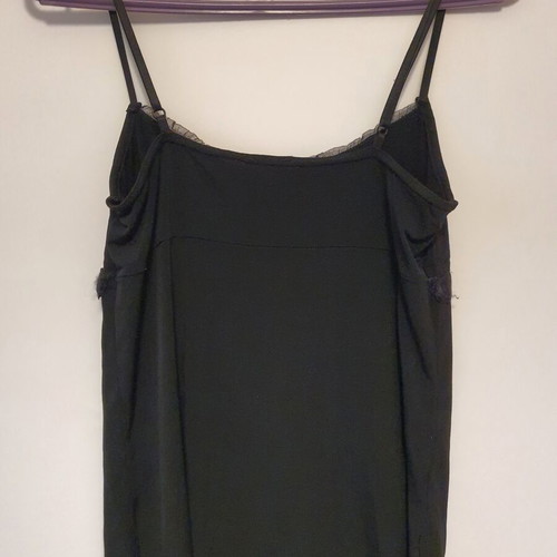 Black camisole top like new with front design and adjustable straps