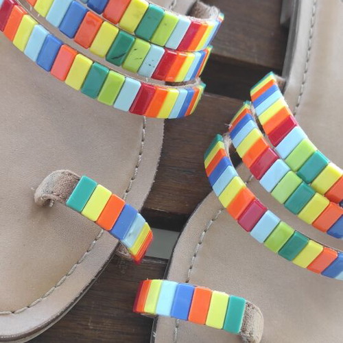 Inc Rainbow Women's Sandals like new, size 36.5, multicolor