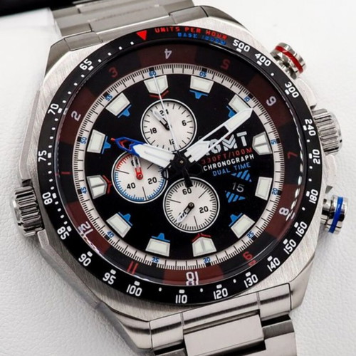 RGMT Capricorn Dual Time GMT Chronograph watch, men's