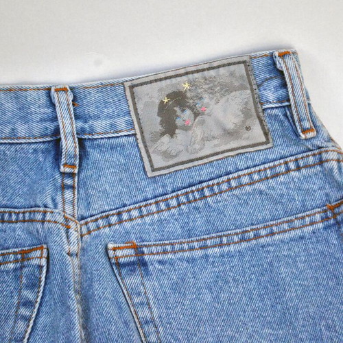 Fiorucci Denim Mini Skirt used, blue Y2K size 29