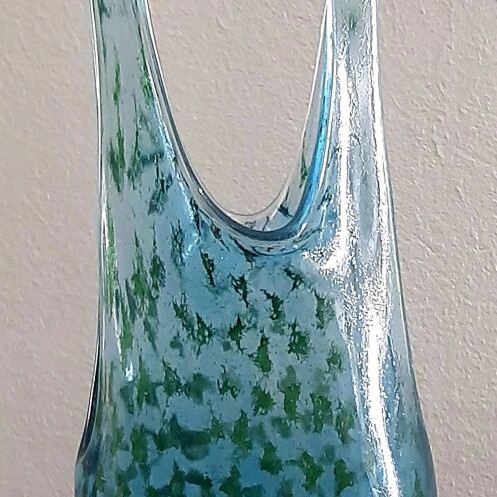 Kosta Boda Catwalk Swimsuit vase like new, blue, 31.5 cm