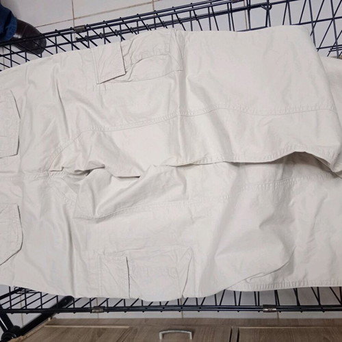 Cargo pants beige women's like new with metal zipper