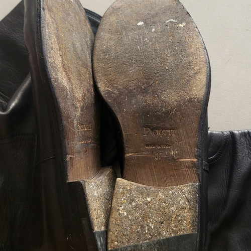 Cesare Paciotti vintage leather boots like new, black, size 37
