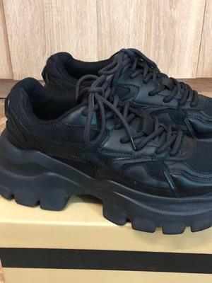 Bershka Chunky Sneakers αντρικά μεταχειρισμένα, νούμερο 42, μαύρα
