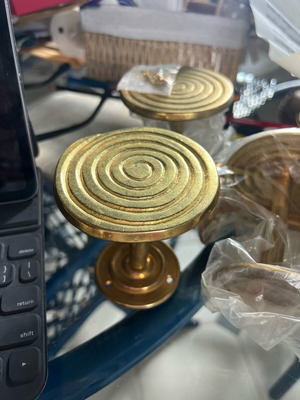 Gold Curtain Tiebacks New, Set of Two Pairs with Screws