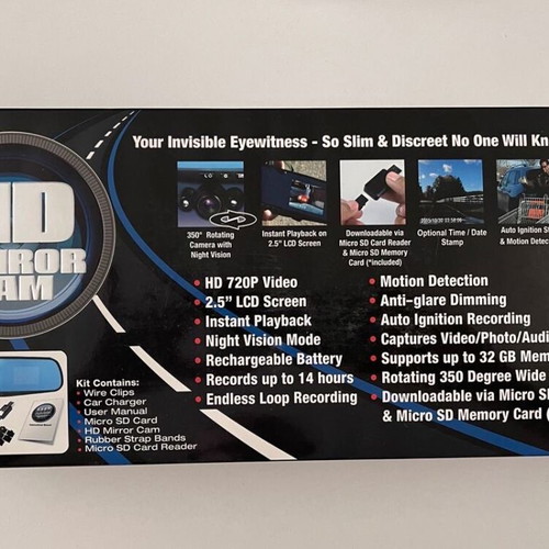 HD camera mirror for car new