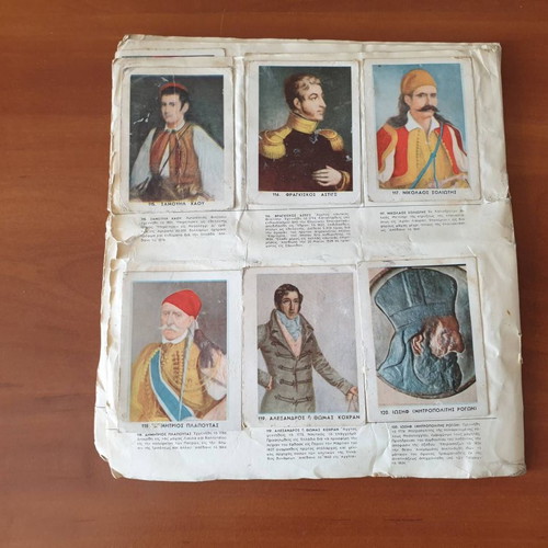 Lebon cards used, Fighters of 1821, pack of 70 pieces
