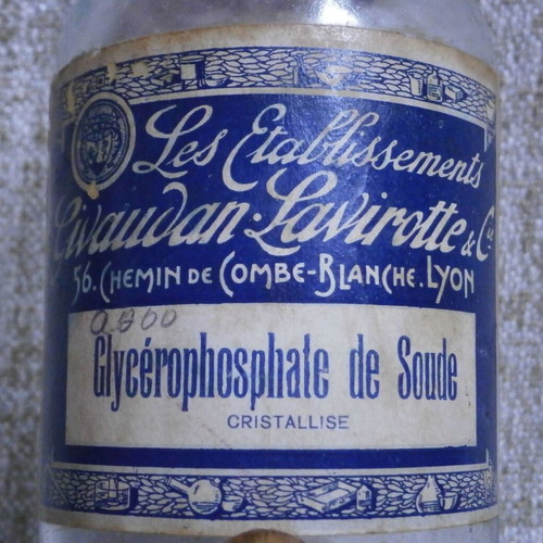 Pharmacy bottle used, vintage, French