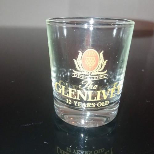 The Glenlivet 12 Years Old Vintage Shot Glass used, single malt whisky