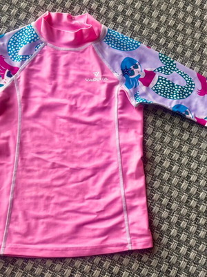 Vaquita girls' sun protection shirt like new, pink, age 6