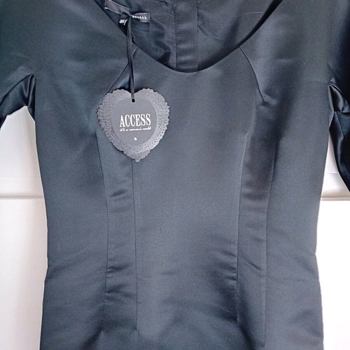 Access dress new small with back zipper, satin texture