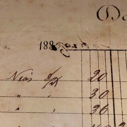 1883 Invoice used, rare collectible