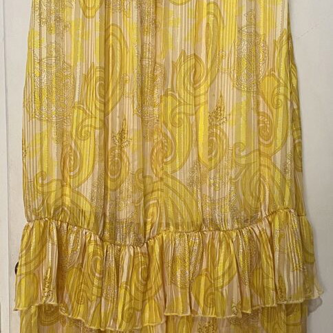 Summer set Dress2unDress new, yellow and gold crop top with skirt
