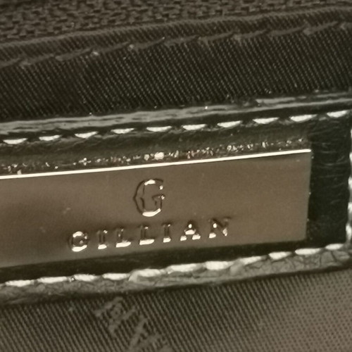 Leather shoulder bag with suede and metal details like new