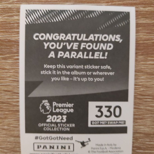 Premier League 2023 Green Shiny Sticker like new