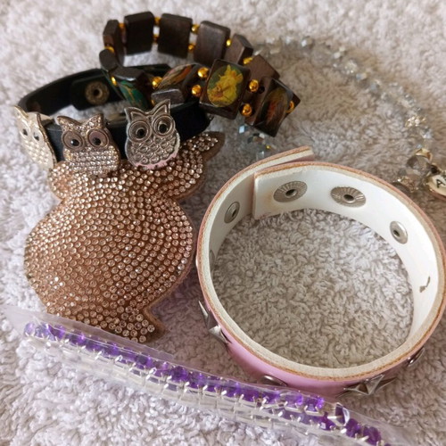 Bijou bracelets new with gift Swarovski bracelets and keychain