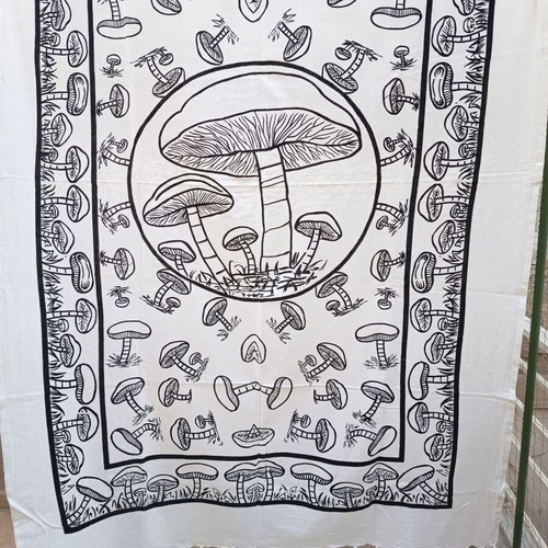 Summer Sarong 100% Viscose Indie Hippie Mushroom Print