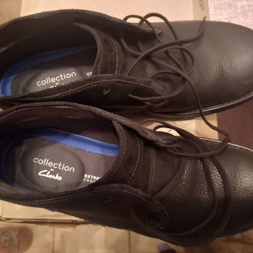 Clarks Morris Peak II boots new, black leather, size 42