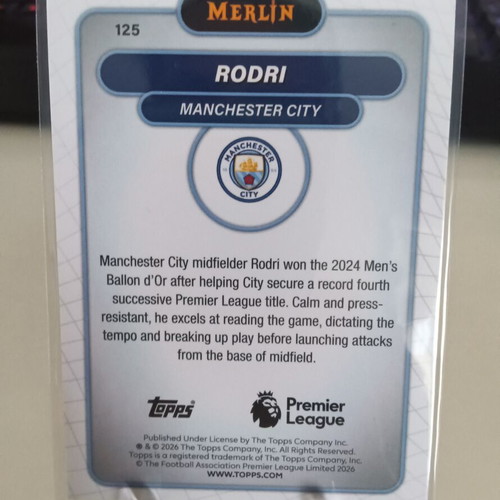 Rodri collectible sticker limited edition 76/150, new