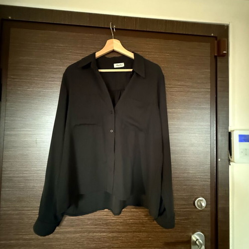 Regalinas shirt black transparent new, size L