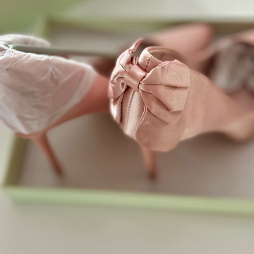 Satinette Heels Pink Pumps Size 38 New