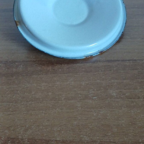 Enamel lid for small pot, used, 16 cm
