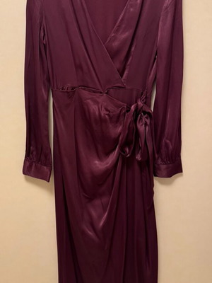 Mango burgundy wrap dress new, size XS