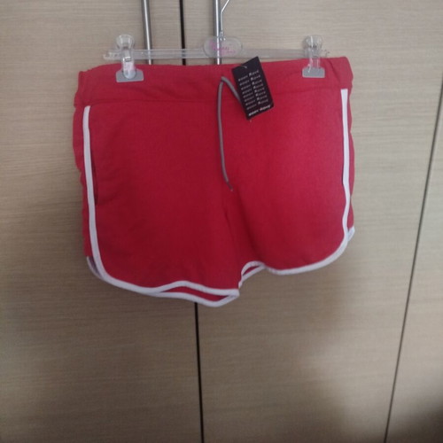 Bodymove women's athletic cotton shorts new, red, size XL