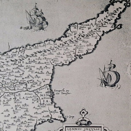Cyprus map 1531 reprint 1976 like new