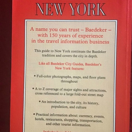 New York guide used, English