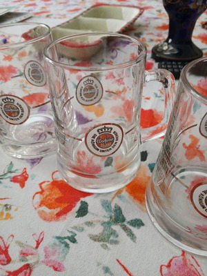 Warsteiner beer glasses like new, set of 3, 0.3 liters