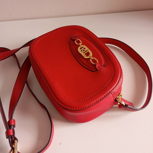 Ralph Lauren leather crossbody bag new, dark red