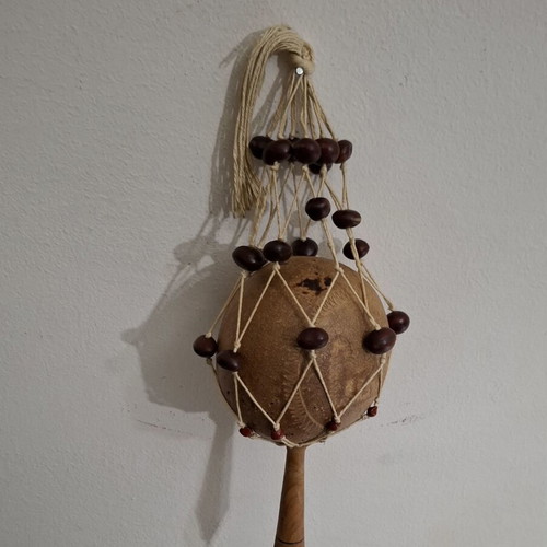 Shekere Handmade Maraca from Natural Gourd Used